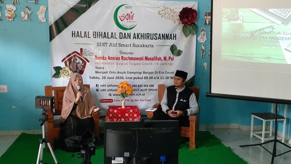 Perdana, SDIT Alif Smart Surakarta Gelar Halal Bihahal dan Akhirussanah Secara Virtual